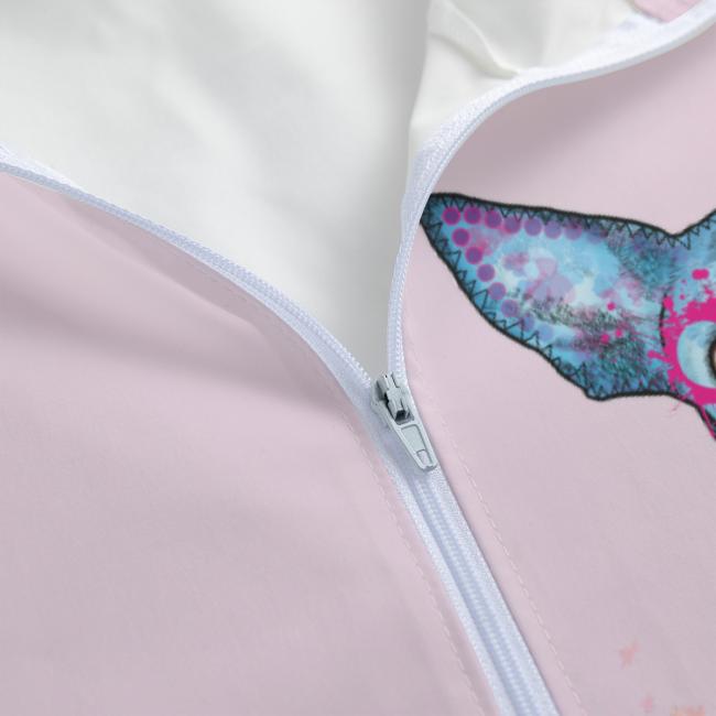 Preview: Leichte Regenjacke Princessa - Popart Hundemotiv, 100 % Polyester, Unisex, Mischling, Mix, Windhund, Podenco